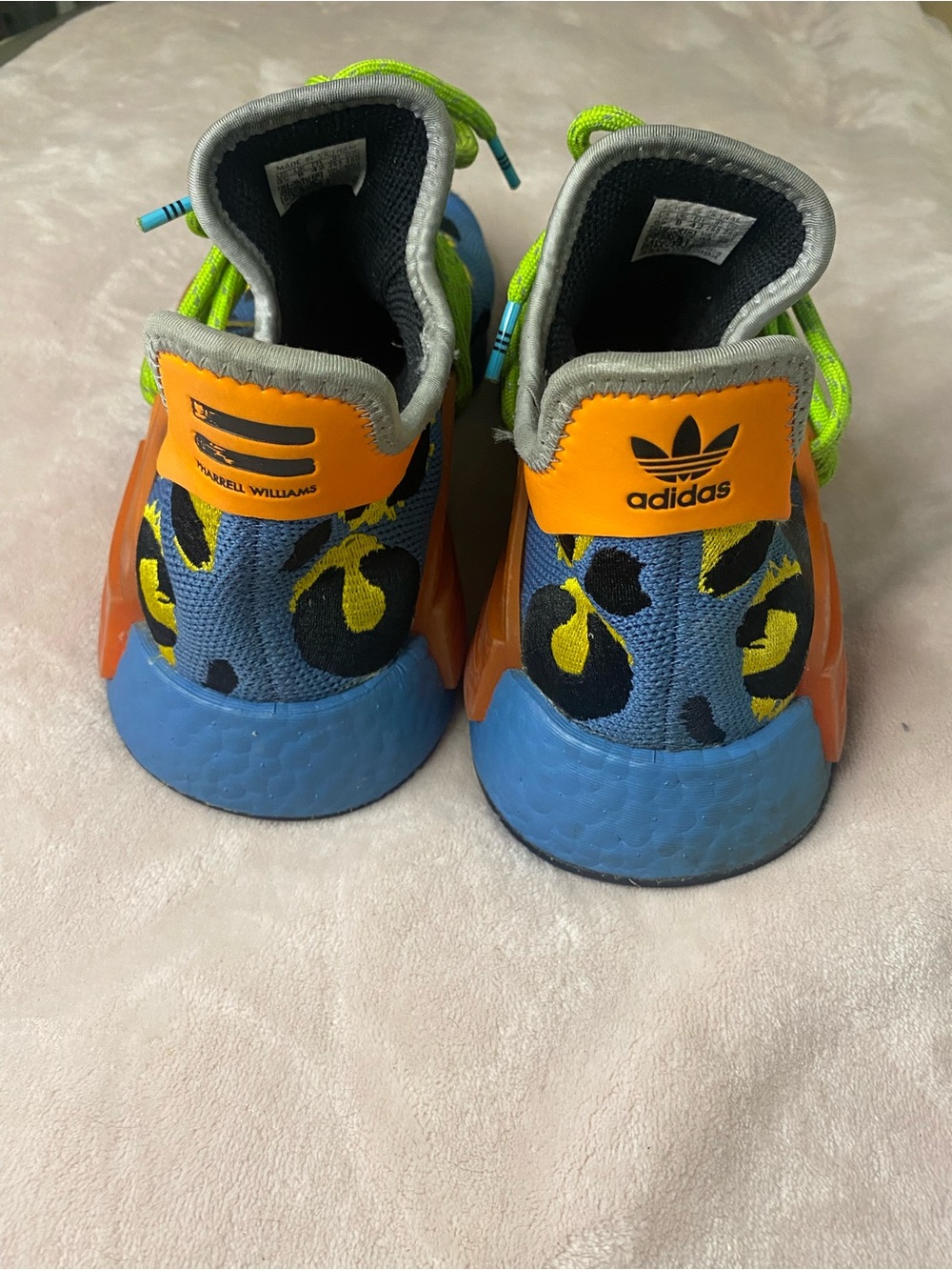Adidas x Pharrell Williams HU NMD Altered Blue Animal Print Men Shoes size 8.5 - Picture 3 of 7